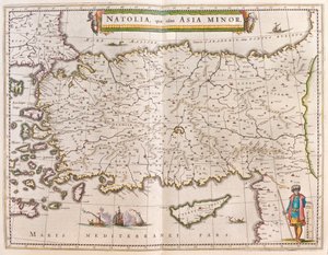 Turquie et Chypre, dans "Theatrum Orbis Terrarum, sive Atlas Novus" de Willem Blaeu, Amsterdam - Willem Blaeu