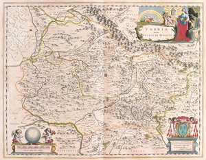 Ombrie, Italie, dans "Theatrum Orbis Terrarum, sive Atlas Novus" de Willem Blaeu, Amsterdam - Willem Blaeu