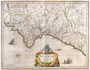 Valence, dans "Theatrum Orbis Terrarum, sive Atlas Novus" de Willem Blaeu, Amsterdam - Willem Blaeu