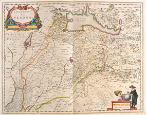 Vérone, Italie, dans "Theatrum Orbis Terrarum, sive Atlas Novus" de Willem Blaeu, Amsterdam - Willem Blaeu
