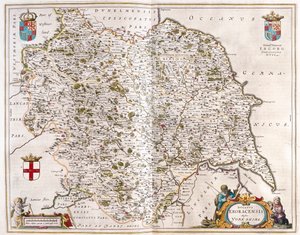Yorkshire, dans "Theatrum Orbis Terrarum, sive Atlas Novus" de Willem Blaeu, Amsterdam - Willem Blaeu