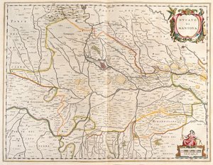 ville de Mantoue, Italie, dans le "Theatrum Orbis Terrarum, sive Atlas Novus" de Willem Blaeu, Amsterdam - Willem Blaeu