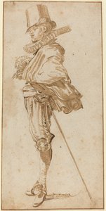 Cavalier debout portant une épée