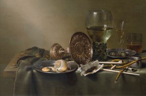 Nature morte aux verres et au tabac - Willem Claesz. Heda