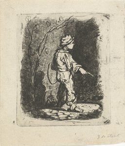 Petit garçon avec cerceau - Willem Cornelis van Dijk