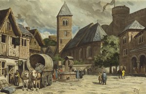 Scène de rue, Pays-Bas, 10ème siècle