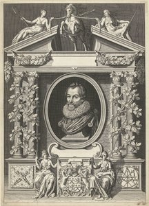 Portrait de Gerard Thibault dans un cadre architectural - Willem Jacobsz Delff