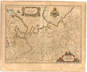 Carte de la Russie De : Theatrum Orbis Terrarum..., 1645