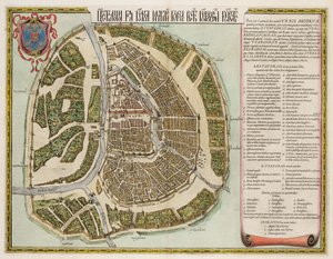 Carte du Kremlin de Moscou du 16ème siècle Castellum Urbis Moskvae, 1662