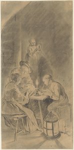 Enseignement à la lumière des bougies - Willem Joseph Laquy