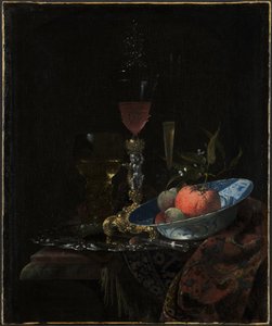 Verre à vin et un bol de fruits, 1663