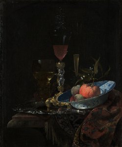 Verre à vin et un bol de fruits, 1663 - Willem Kalf