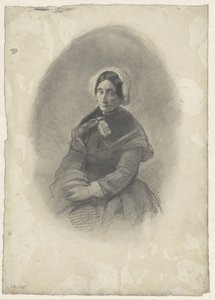 Portrait de dame en ovale - Willem Maris