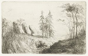 Paysage montagneux avec arbres