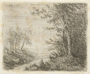 Paysage vallonné avec un ruisseau