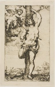Saint Sébastien couronné par un ange - Willem Panneels