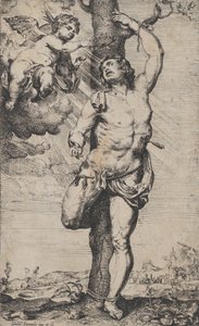 Le martyre de Saint Sébastien, avec des anges le couronnant en haut à gauche, vers 1620-1632 - Willem Panneels