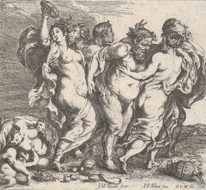 Le Silène ivre, accompagné de nymphes et de satyres, 1632 - Willem Panneels
