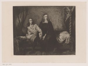 Les frères de Witt assis sur un lit dans la Gevangenpoort