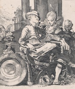 Le couple amoureux : Lucelle et Ascagnes, 1616 - Willem Pietersz. Buytewech