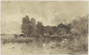 Paysage avec ferme - Willem Roelofs (I)