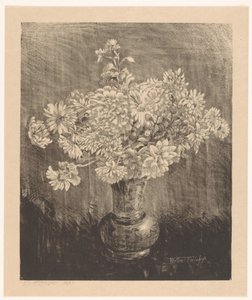 Chrysanthèmes dans un vase - Willem Roelofs (II) (signed by artist)