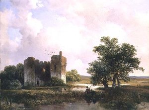 Paysage avec ruines