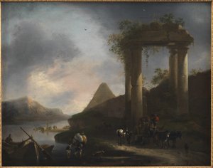 Paysage italien avec ruines classiques