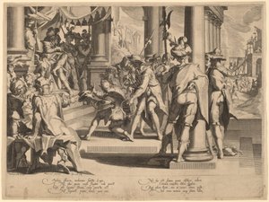 Allégorie de la justice - Willem Swanenburgh, after Joachim Anthonisz Wtewael