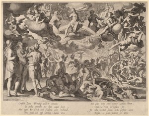 Le Jugement dernier - Willem Swanenburgh, after Joachim Anthonisz Wtewael