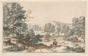 Paysage boisé avec un chemin - Willem Swidde