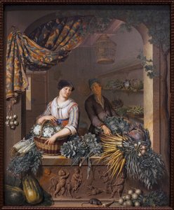Un vendeur de légumes - Willem Van Mieris