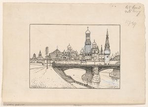 Vue sur le Kremlin à Moscou - Ludwig Willem Reymert Wenckebach