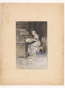 Femme écrivant - Ludwig Willem Reymert Wenckebach