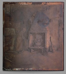 Intérieur avec une femme près de la cheminée - Willem Witsen (possibly)