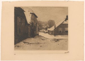 Maisons enneigées à Ede