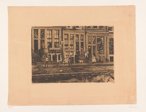 Vue sur Oude Waal à Amsterdam - Willem Witsen (signed by artist)