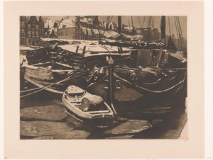 Vue sur les navires amarrés dans l