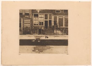 Vue des maisons de canal à Amsterdam