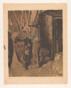 Meunier avec un sac de farine - Willem Witsen (signed by artist)