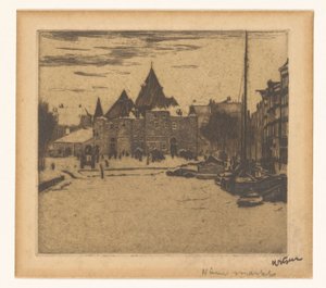 Nieuwmarkt à Amsterdam - Willem Witsen (signed by artist)