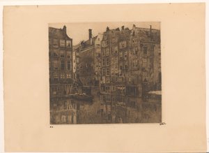 Oudezijds Voorburgwal et Oudezijds Kolk à Amsterdam - Willem Witsen (signed by artist)