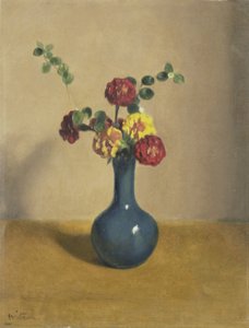 Tagètes dans un Petit Vase Bleu - Willem Arnoldus Witsen