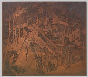 Pont de bambou sur la rivière à Buitenzorg - Willem Arnoldus Witsen