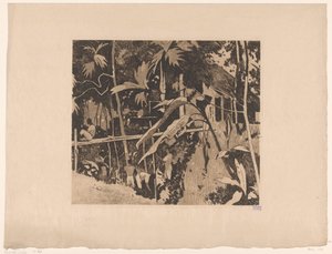 Végétation et un pont étroit à Buitenzorg - Willem Arnoldus Witsen