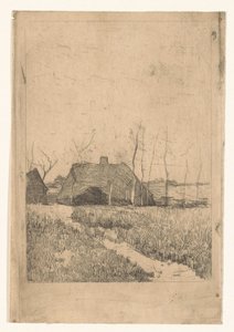 Ferme au crépuscule