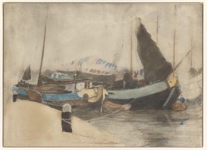 Bateaux amarrés - Willem Arnoldus Witsen
