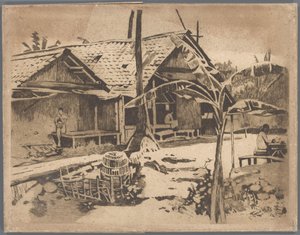 Bananier dans le kampong, Buitenzorg - Willem Arnoldus Witsen