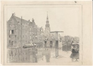 Vue de la ville avec la tour Montelbaan - Willem Arnoldus Witsen