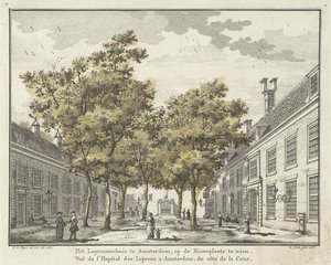 Vue de la cour de la maison des lépreux à Amsterdam - Willem Writs